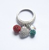 Wholesale Unique Ball and Heart Stones Alloy Ring, Jewelry Ring