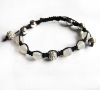 Wholesale Newest Shamballa adjustable bracelets with crystal ball onyx beads men's necklace