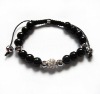 Wholesale Newest clear/black Shamballa bracelets/necklace hand knitted adjustable with crystal balls