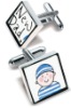 fashion cufflinks with logo