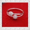 2011 newest design silver rhinestone ring