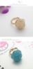 fashion design acrylic flower rhinestone finger ring