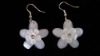 Wholesale White plastic pattern earrings