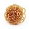 Wholesale Beaded Rings ,Seed Beads+Rose Shape ,R-029