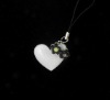 Wholesale PVC heart pendant with crysta decoration