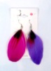 Wholesale beautiful natural feather earrings