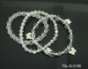 Wholesale POPULR KIDS' BEADED BRACELET SETS W/ PLASTIC SILVER BUTTERFLIES IN CLEAR COMBINATION