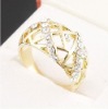 Wholesale hot sale elegant diamond gold rings
