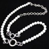 silver shell pearl necklace