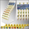 Wholesale Gold Anodized Jeweled Barbell