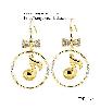 Wholesale gold plating earrings/fashion earrings/metal earrings