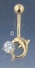 Wholesale gold dolphin belly rings