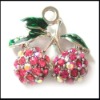 Wholesale Hotsale cherry silver charms,fashion jewelry