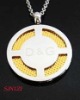 Wholesale stainless steel pendants with gold plating