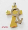 stainless steel pendants with gold plating