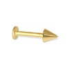Wholesale 14K gold plated labret with cone/body piercing jewelry/body jewelry