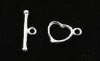 Sterling silver Heart toggle clasp