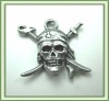 Wholesale hip-hop style metal cross skull pendant jewelry