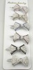 Wholesale Metal Hair Bowknot Shape Clips with Stone, Hair Accessories, Hair Jewelry