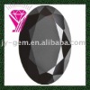 Wholesale black oval cubic zirconia deft design beads