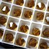 Wholesale Best price topaz color bicone shape crystal, lampwork & glass beads