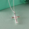 prevailing delicate stainless steel cross necklace