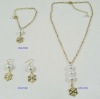 2011 Fashion pearl beaded snow pandent necklaces set