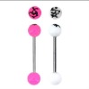 Wholesale fashion Chinese Love logo UV tongue ring body piercing jewelry