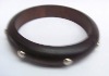 Wholesale rivet wood bracelet