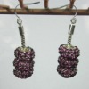 Wholesale silver charm earrings supplier beaded earrings diamond errings