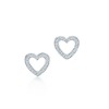 Wholesale silver earrings supplier heart earrings diamond earrings