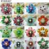 Wholesale fashionable flower shaped lampwork glass beads RY005307