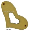 Wholesale heart resin connector with two hole