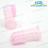 Wholesale Transparent 100% silicone baby toothbrush