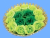 Wholesale 15pcs bath soap rose in bamboo basket shrink wrap