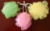 Wholesale men's bath sponge with handle, bath sponge, bath flower