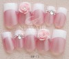 Wholesale VIVI NAIL GENIUS SERIES-OVAL 3DF CRYSTAL FLOWER NAIL