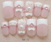 Wholesale VIVI NAIL GENIUS SERIES-OVAL 3DF CRYSTAL FLOWER NAIL