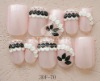 Wholesale VIVI NAIL GENIUS SERIES-OVAL 3DF CRYSTAL FLOWER NAIL