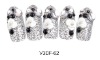 Wholesale PB001-3DF OVAL CRYSTAL FLOWER NAIL