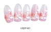 Wholesale PB001-3DF OVAL CRYSTAL FLOWER NAIL