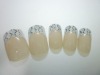 Wholesale 24tips white black varek tip artificial nail kit