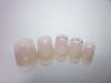 24tips white lace tip artificial nail kit