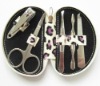 Wholesale manicure set with metal frame,heart shape