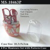(MS-10463P) Manicure Set/Pedicure Tools 4 pcs set with Pattern Case