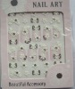 Wholesale fashion design flower bowknot with jewelry 3D nail art sticker, nail decoration