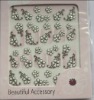 Wholesale fashion design flower with jewelry 3D nail art sticker, nail decoration