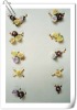 Clay flower nail sticker