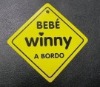 Promotional magnetic car warning sticker