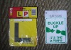 Baby on board sign with header card and polybag